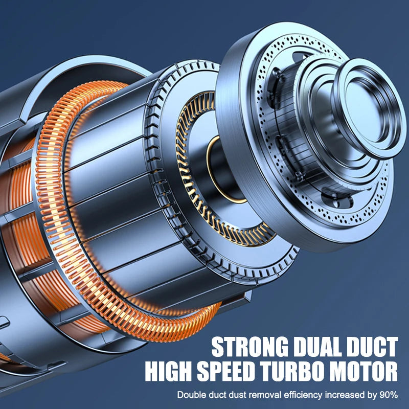 Kabelloser Auto-Staubsauger, 120 W, Leistungsstark, Tragbar, Für Zuhause Und Auto, Leicht, Kabellos, Wiederaufladbar