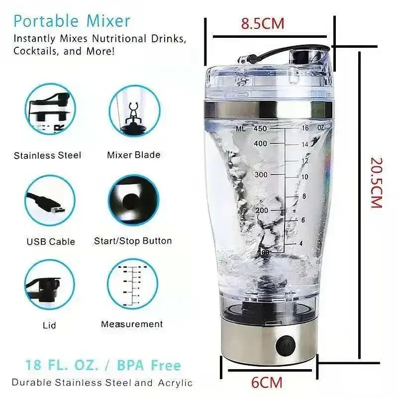 Elektrischer Protein-Shake-Rührer, Usb-Shake-Flasche, Milch, Kaffee, Mixer, Wasserkocher, Sport Und Fitness, Aufladen, Elektrischer Shaker-Becher