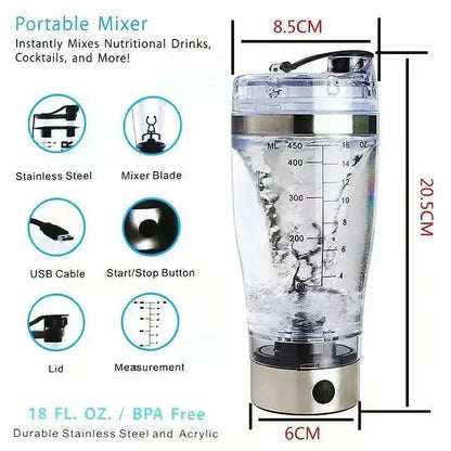Elektrischer Protein-Shake-Rührer, Usb-Shake-Flasche, Milch, Kaffee, Mixer, Wasserkocher, Sport Und Fitness, Aufladen, Elektrischer Shaker-Becher