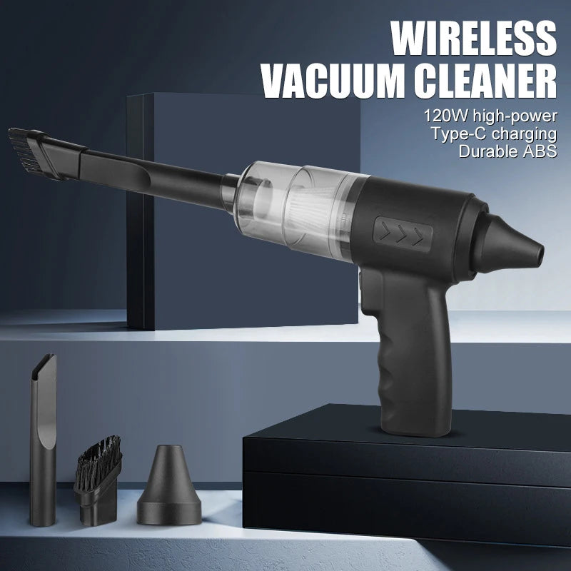 Kabelloser Auto-Staubsauger, 120 W, Leistungsstark, Tragbar, Für Zuhause Und Auto, Leicht, Kabellos, Wiederaufladbar