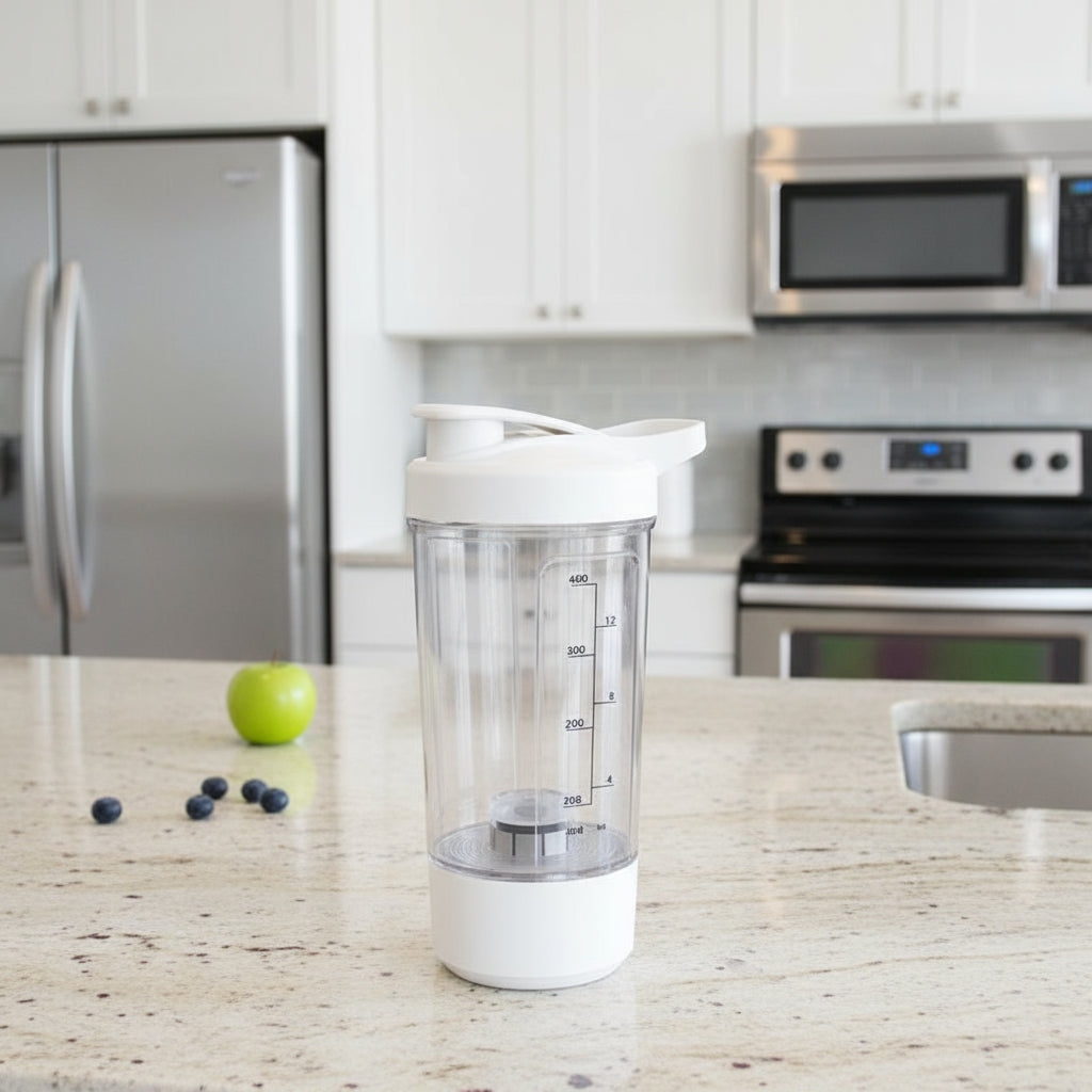 400ML 14Oz Electric Protein Powder Mixing Cup Automatic Shaker Mixer Shake Bottle Milk Coffee Blender Kettle Fro Gym 1200Mah